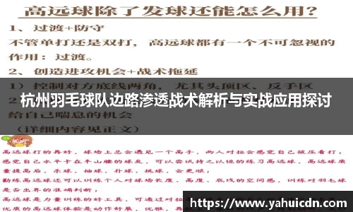 杭州羽毛球队边路渗透战术解析与实战应用探讨